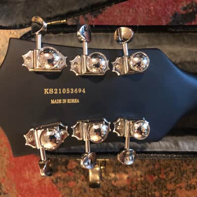 LOADED & CUSTOM” GRETSCH HOT RODDED / RAT ROD 5410t Matte Black … “MINT” … Korean made w/ Quality USA UPGRADES !!! / tvjones Brian Setzer Pups & tvjones wire harness / Tru-Arc Bridge / Quality Grover Locking tuners & high quality Gretsch Case image 9