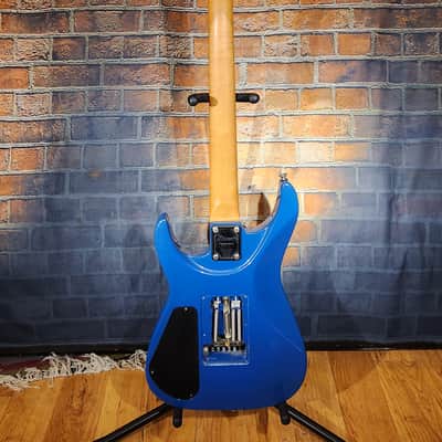 Modded Charvel 1988 Fusion Deluxe Rosewood Fretboard Pearl Blue - Added Preamp Switch & Pickguard image 4