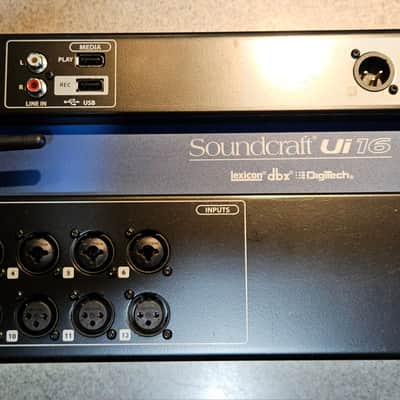 Soundcraft Ui-16 Rackmount 16-Channel Digital Mixer with WiFi Router 2010s - Blue/Silver image 1