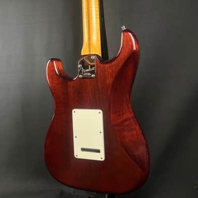 Fender American Select Series Stratocaster w Flame Maple cap 2011 - Gloss Dark Cherry Burst image 7