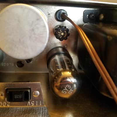 Sherwood Original S1000 Integrated hifi 6L6 mono tube amp Rare 1950s - cream gold speckled black image 14