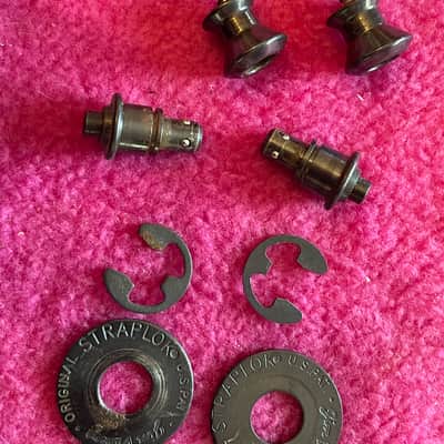 vintage usa Jim Dunlop strap locks ORIGINAL STRAPLOK + Marc's Guitar Shop strap image 6