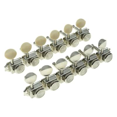 6 Inline Vintage Style Locking Tuners Guitar Tuning Keys Pegs Lock Guitar Machine Heads Fits Strat Tele Guitars Nickel image 7