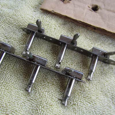 Kluson Single Line 3 On A Strip Tuners NEEDS BUTTONS Fits J-45 Les Paul Jr Vintage Single Line Kluson Tuners For Restoration Or Repair image 3