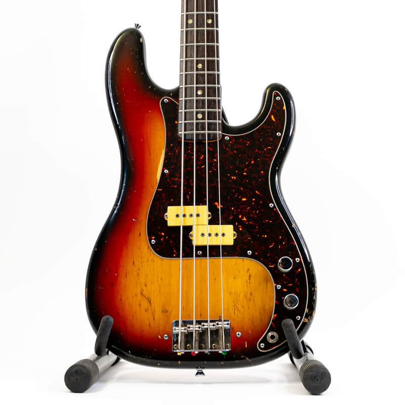 1971 Fender Precision Bass “B” Nut Width Tobacco Sunburst w/ Vintage DiMarzio Pickup, OG Hard Case image 1