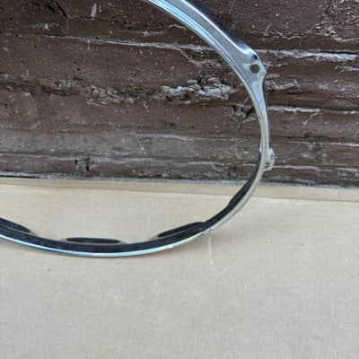 Unbranded 14" 10-Lug Snare Side Bottom Hoop Rim Chrome - Used, Good Condition image 3
