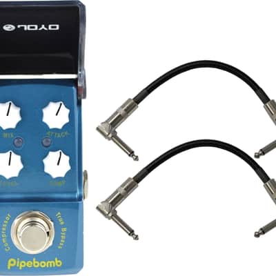 Joyo JF-312 Pipebomb Compressor True Bypass Mini Pedal w/ Patch Cables image 3