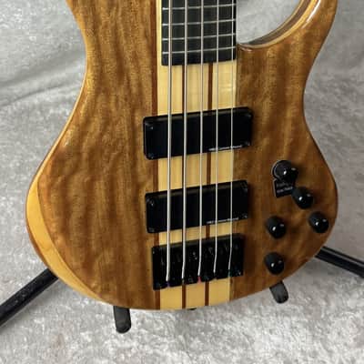 Harley Benton BZ-5000 Deluxe 5 String bass guitar with bag image 10
