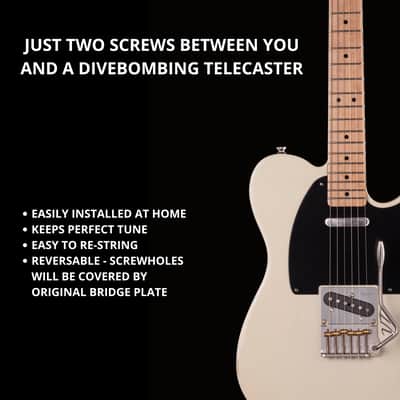 Vega-Trem VT2 Teletrem Classic Telecaster Guitar Tremolo Bridge For Tele Easy Installation image 7