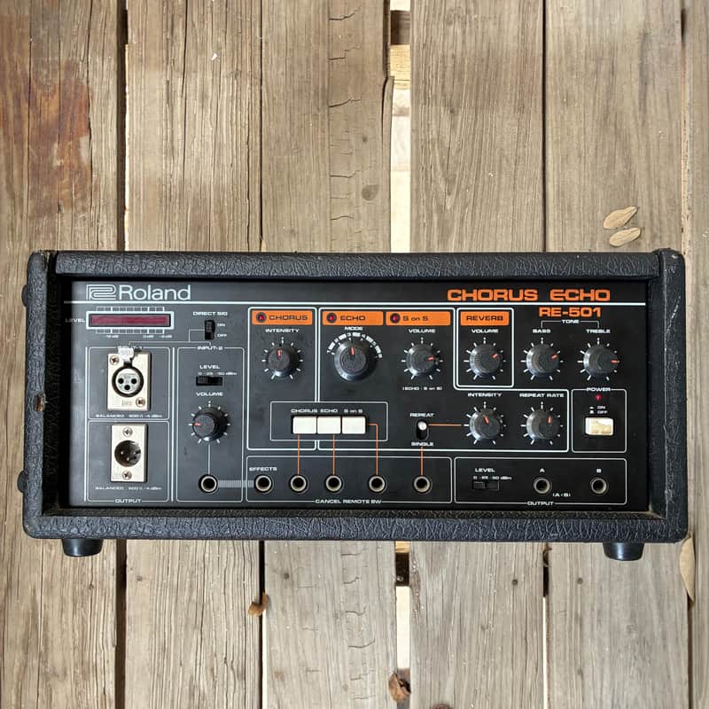 Roland RE-501 Chorus Echo 1980 - 1984 - Black Roland boss ce1 delay multi effect tape image 1