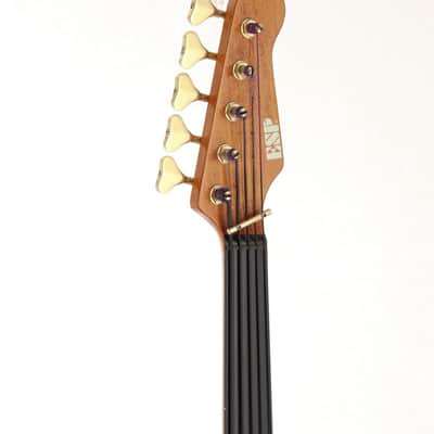 ESP Custom Shop Carve-top Fretless Bass 5-string image 3