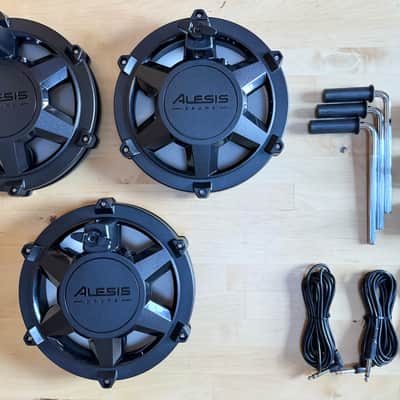 NEW -3 PACK- Alesis Nitro Max 8 Inch Single Zone Mesh Tom Pad Expansion- 8" Drum, Clamp, Cable - DMPad image 2
