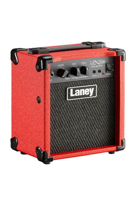 Laney LX10B-RED 10-Watt Bass Practice Combo Amp With Shape Switch Aux Input Headphone Jack Red image 1