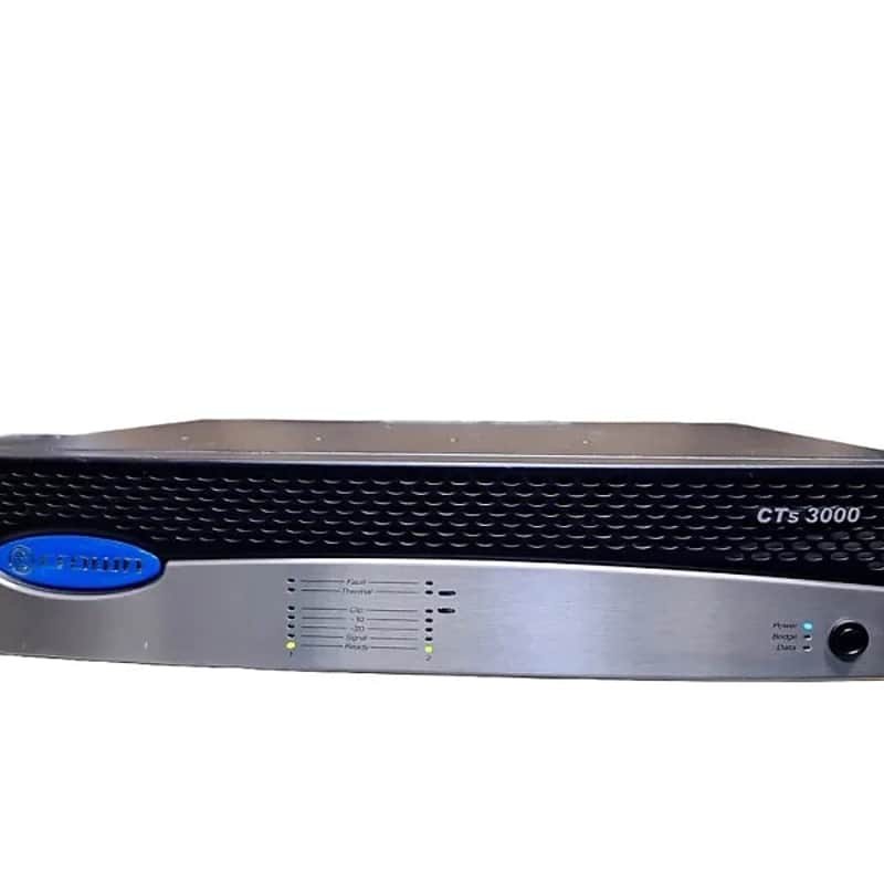 2000s Crown CTS 3000 2-Channel Power Amp Black and Silver