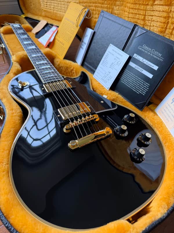 2026 Gibson Custom Shop Les Paul Custom ‘68 Reissue - Ebony Black image 1