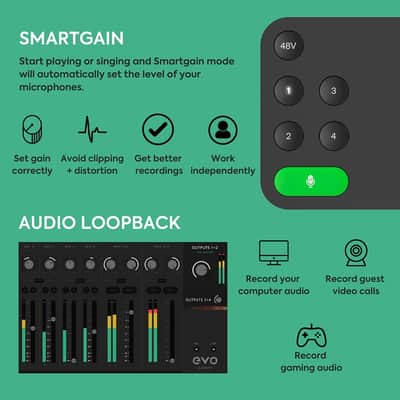 Audient EVO 8 4 in/4 out USB Audio Interface image 4