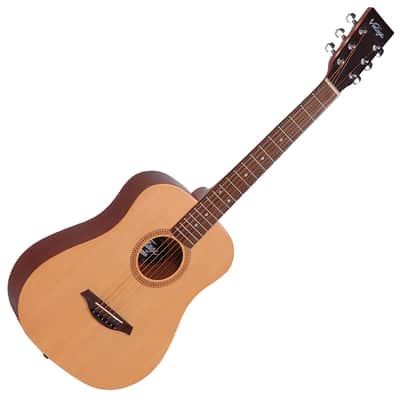 Vintage VTG100 Acoustic Travel Guitar ~ Natural image 1