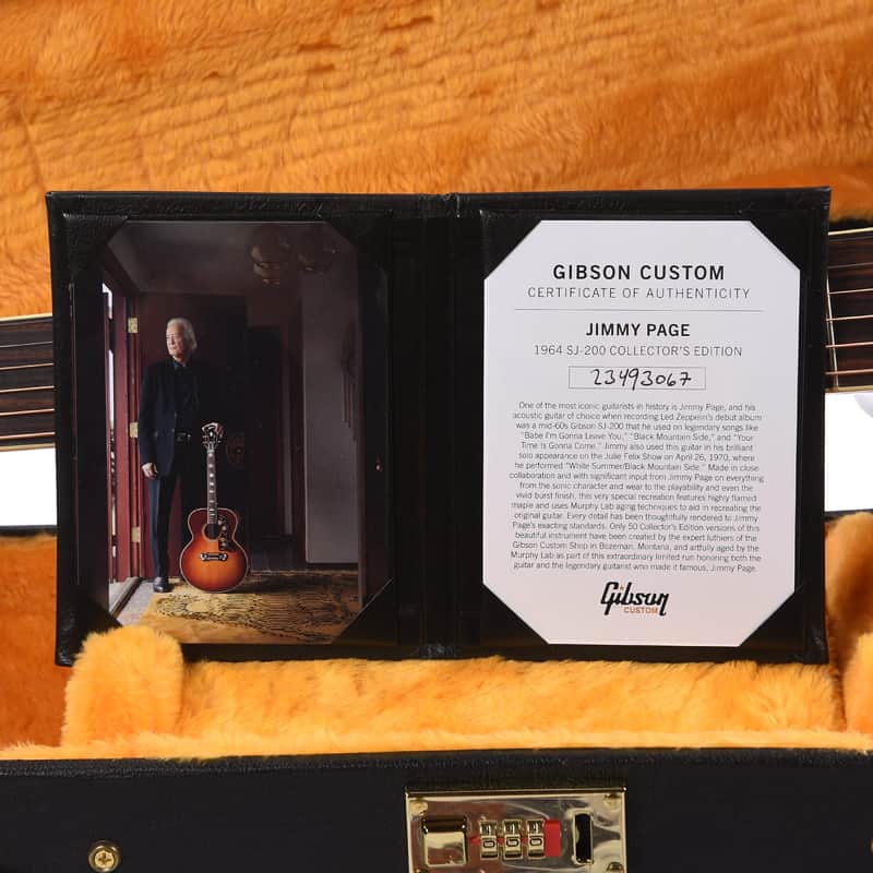 Gibson Custom Shop Collector's Edition Jimmy Page Signature '64 SJ-200 (Signed) image 9