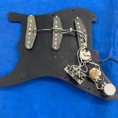 Fender Stratocaster Pickup Set 1979 gray bottom wired pickguard vintage 70's Strat image 4