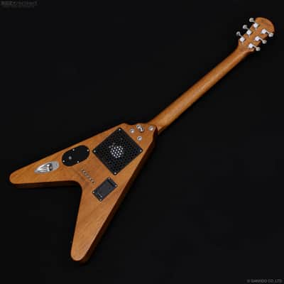 Pignose PGG-200V STBR Mahogany Flying V Type Travel guitar, Built-in Speaker image 10