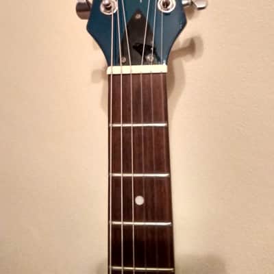 Jay Turser Double Cut Set Neck Dark Blue dual humbucker pickups image 9