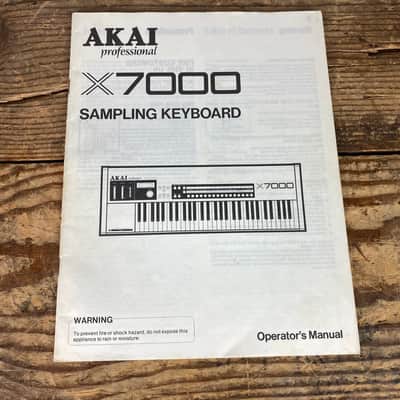 Vintage Akai X7000 Sampling Keyboard Operator’s Manual (Original Print)