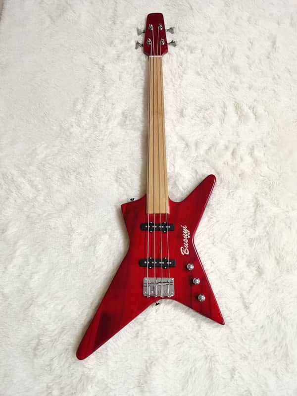 4 Strings Short Scale Fretless Set Neck Bass Busuyi Guitar 2023 Bild 1