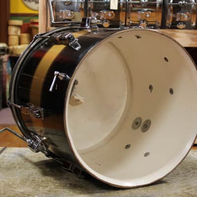 1960s Ludwig 14x14 Club Date Floor Tom in Black and Gold Duco image 6