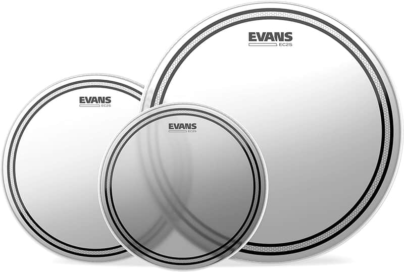 Evans EC2 SST Coated 10",12",16" Tom Drum Head Pack ETP-EC2SCTD-R
