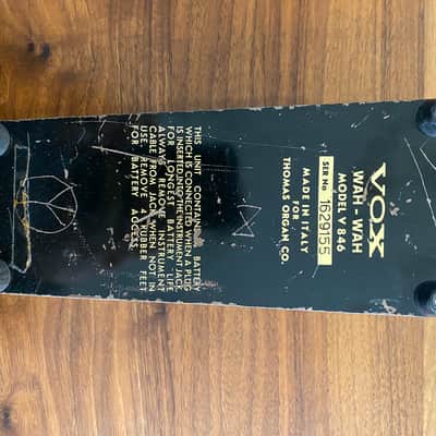 Vox V846 Wah-Wah 1967 - 1979 - Black / Chrome | Reverb