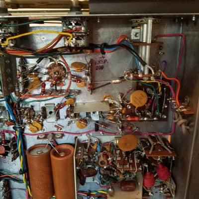 The Fisher Tube Preamp, receiver control amp console D-39 290-T MPX-77 1963 - Gold image 17