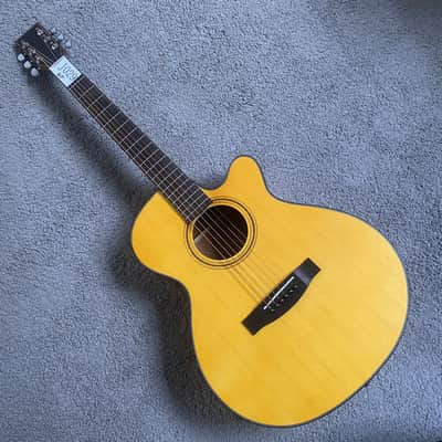 Acoustic Guitar Vintage Yellow Spruce Top Body, Mahogany Neck and Rosewood Fingerboard image 2