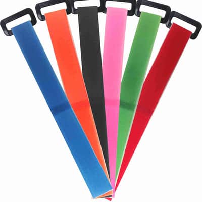 12" Cinch Style Reusable Cable Straps - 6 Pack - 12 inch / Black image 3