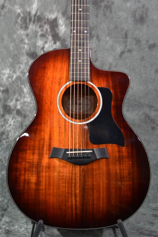 Taylor 224ce K DLX Koa wood Grand Auditorium Acoustic Electric Cutaway Shaded Edgeburst w Deluxe Hardshell Case image 1