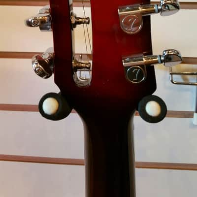 Italia Rimini Twin Double Neck, White Pearl, Redburst back 2015 NOS image 12
