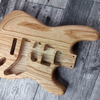 Oil Finish See-Through Northern Ash S Style Guitar Body, S Type Vintage Part Replacement Gadget,Unfinished, hsh Config image 1