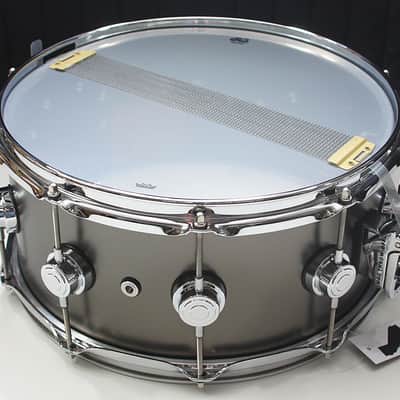 DW Collectors Satin Black Over Brass 6.5" x 14" Snare Drum w/ VIDEO! image 5