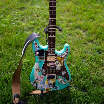 Rivers Cuomo Stratocaster Copy (Warmoth Partscaster) Seafoam Green Weezer Cuomocaster image 2