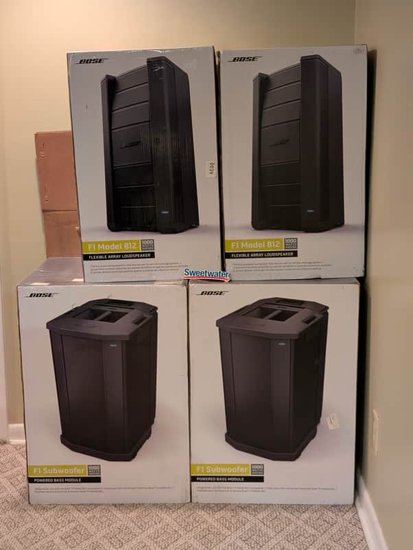 Bose F1 Model 812 2-Way Speaker with F1 Subwoofer 2010s - Black image 1