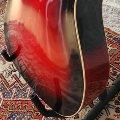 Framus Texan 5/196E Dreadnought Bloodburst w/ Single Coil Pickup 1960s W. Germany image 9