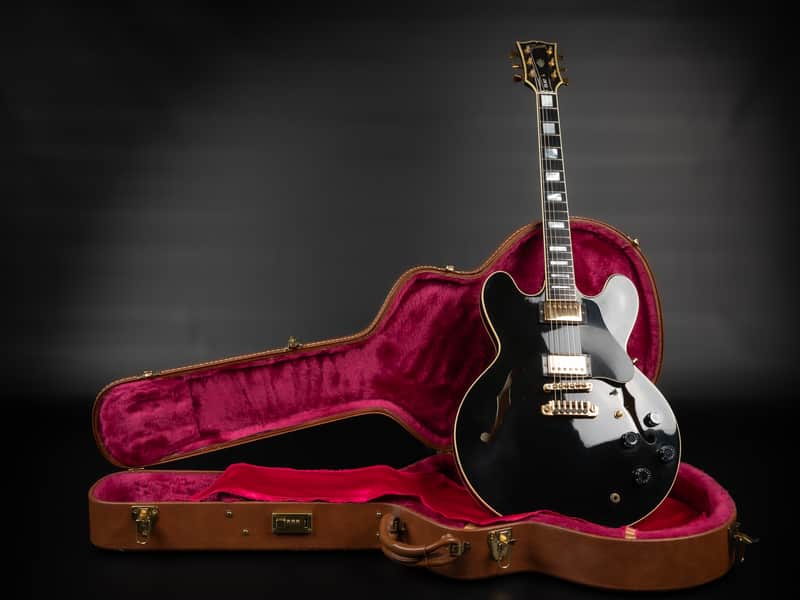 1989 Gibson ES-347 S - Ebony | USA Vintage Post Norlin Era Custom Semi-Hollow Bill Lawrence The Original HB-R HB-L Humbucker Pickups Coil Split | OHSC image 1
