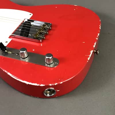 LEFTY! Vintage Boutique Custom Relic TL51 Nocaster Fiesta Red Nitro Lacquer Tele Guitar 1/4 Sawn Made in USA Klein Pickup 7 lb HSC image 18