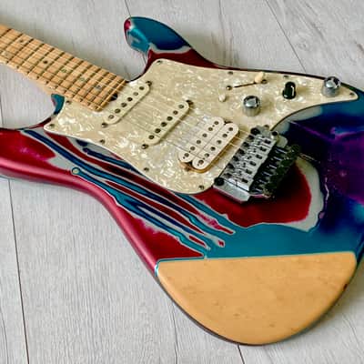 James Tyler USA Studio Elite HD Psychedelic Vomit with Schaller Floyd Rose image 1