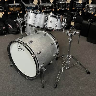 Gretsch Brooklyn 10/12/16/22" Drum Set Kit in Silver Sparkle image 3