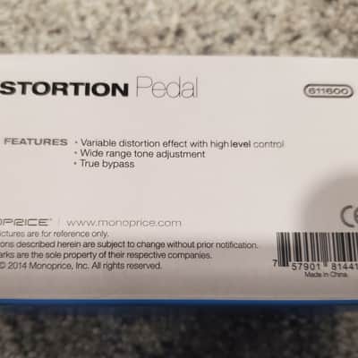 Monoprice Distortion Pedal  Blue/white image 4