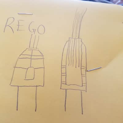 REGO one (1) 117V Power Cord Electric Cable cut Vintage non-polarized grey, black 1940s-1960s image 2