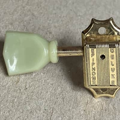 Epiphone- Vintage Style tuners, 3x3, Gold w/pearloid buttons image 4