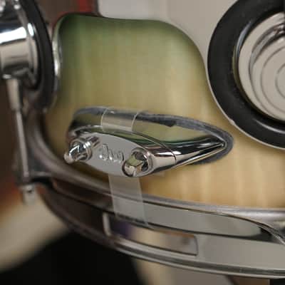 DW 6x10" Collector's Series Snare Drum - Candy Blue Azure Burst over Mapa Burl Exotic Veneer - Carl Allen image 6