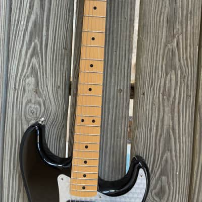 Fender  HSS Fat Strat limited edition black matching head stock Standard Stratocaster with Maple Fretboard image 5