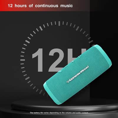 CERWIN-VEGA! VMGRN Powerful Bass,Speakers Bluetooth Wireless,Vega Mini Portable Bluetooth Speaker, Portable Wireless Speakers for Travel, Home, and Outdoor Use – Green image 4
